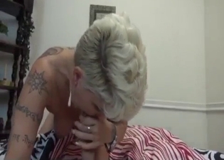 Submissive teen worships dad's cock